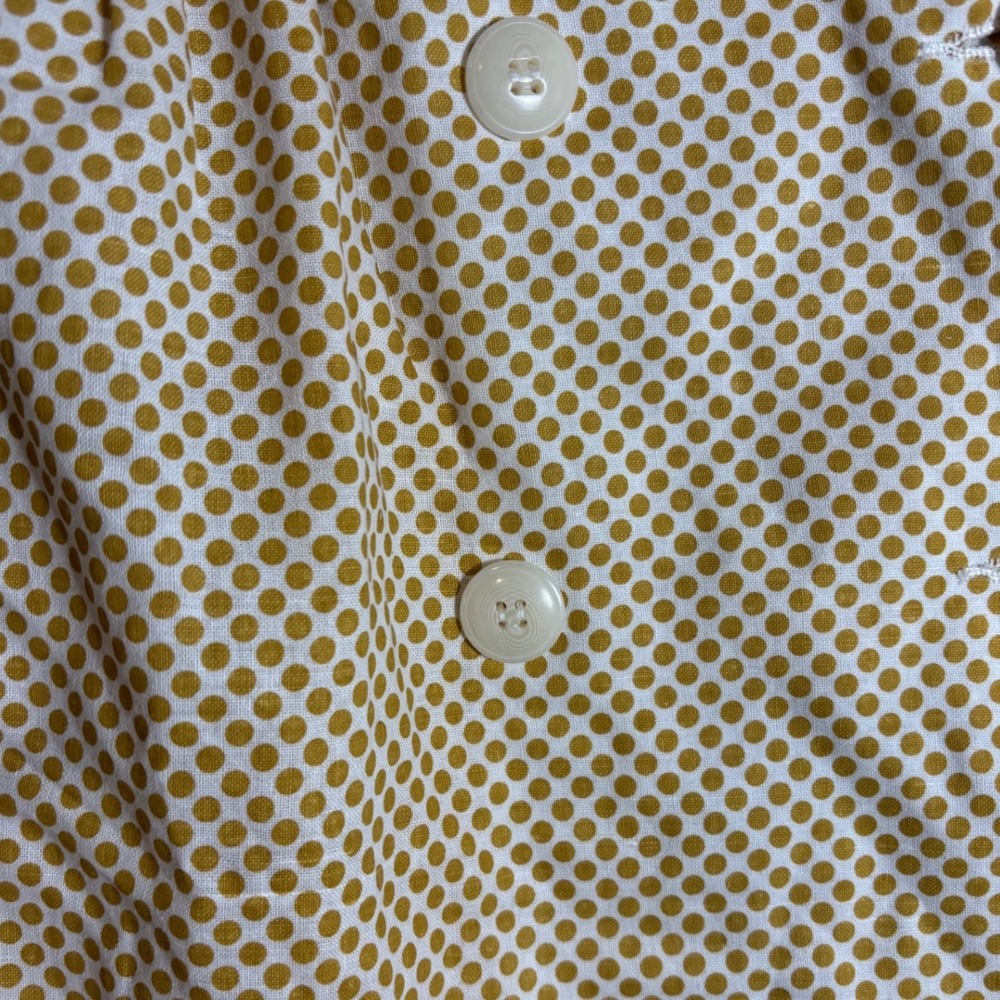 Comme Toi Polka Dot High Waisted Linen/Cotton Preppy Retro Mini Skirt Size L - Picture 5 of 5